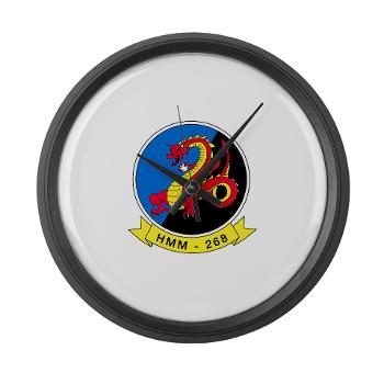 MMHS268 - M01 - 03 - Marine Medium Helicopter Squadron 268 - Large Wall Clock - Click Image to Close